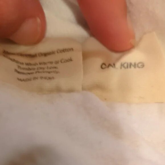 ORGANICS Vintage White CALIFORNIA KING Sheet Set - Picture 5 of 5